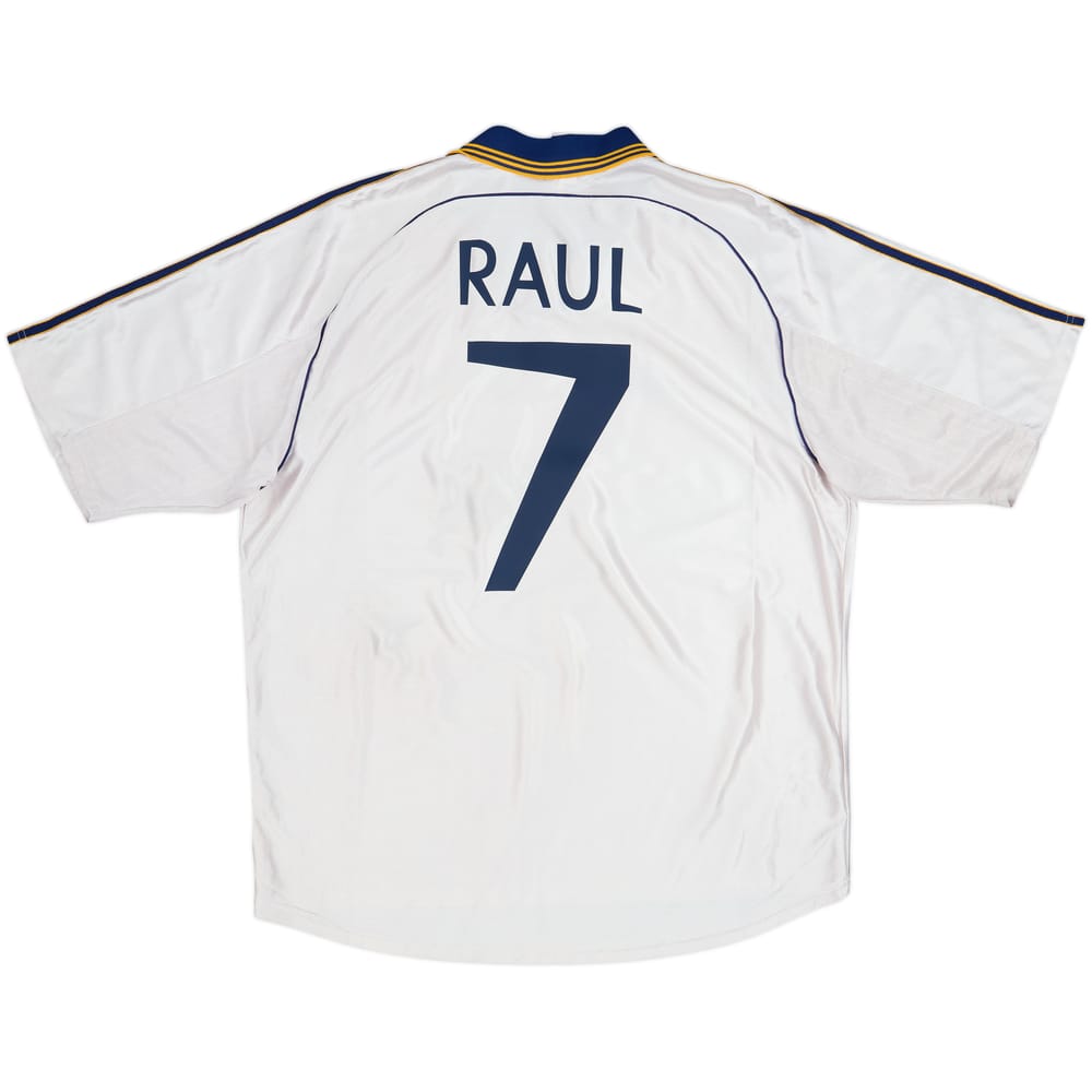 1998-00 Real Madrid Home Shirt Raul #7 - 6/10 - (XL)