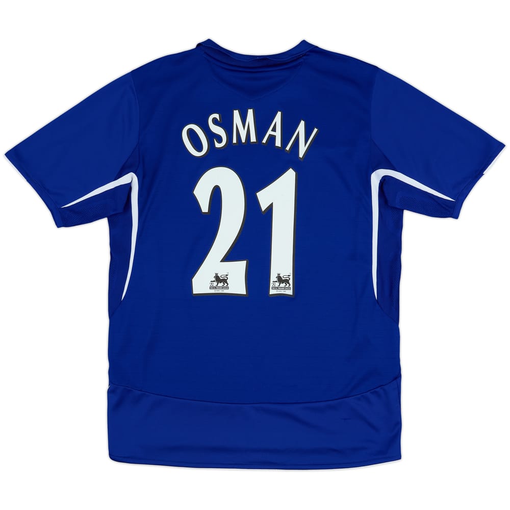 2005-06 Everton Home Shirt Osman #21 - 8/10 - (M)