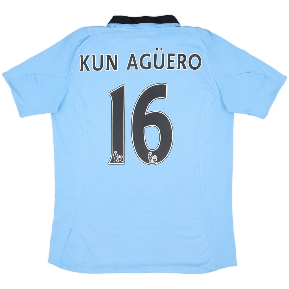 2012-13 Manchester City Home Shirt Kun Aguero #16 - 8/10 - (Women's L)