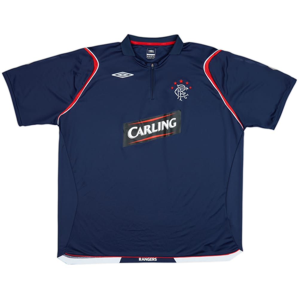 2005-06 Rangers Umbro 1/4 Zip Polo Shirt - 8/10 - (3XL)