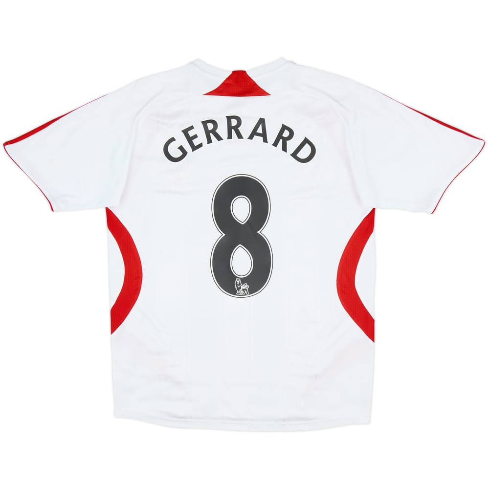 2007-08 Liverpool Away Shirt Gerrard #8 - 6/10 - (XL.Boys)