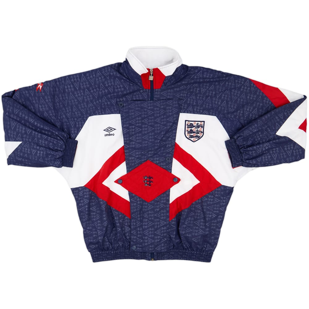 1990-92 England Umbro Track Jacket - 8/10 - (L)