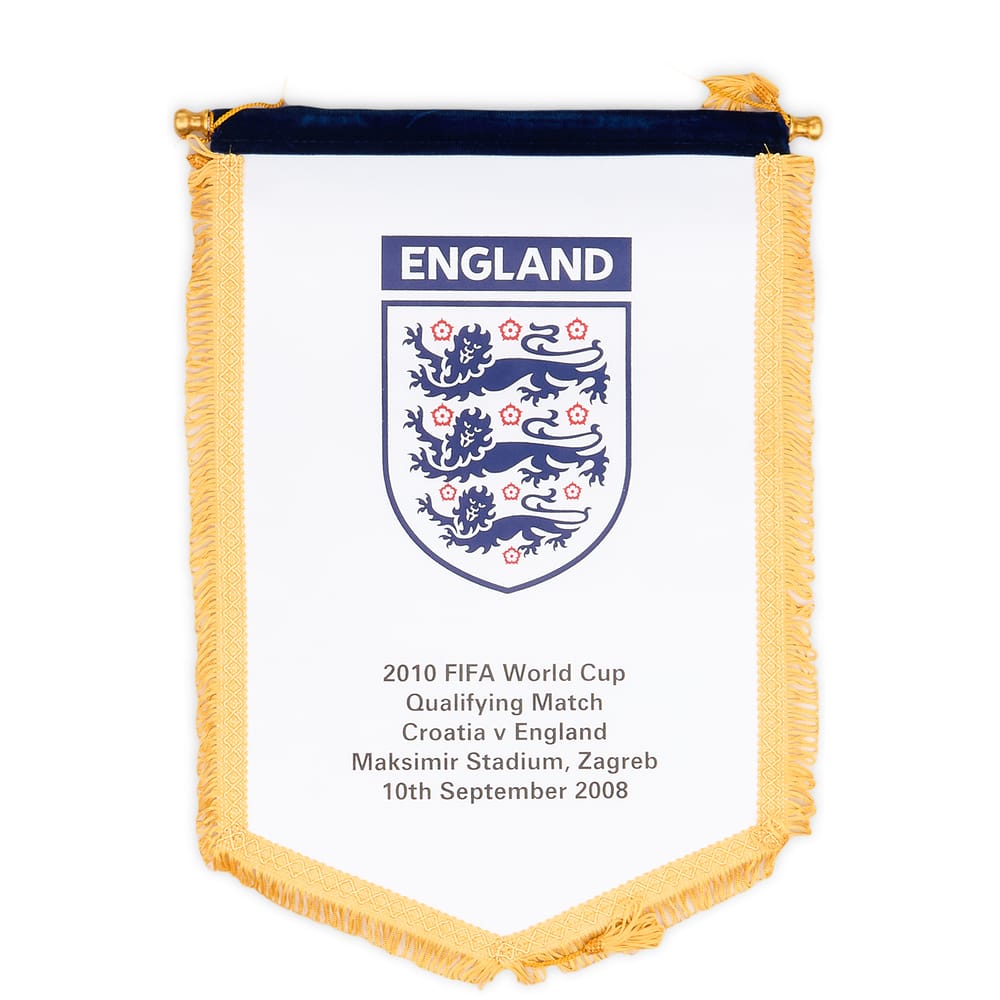 2008 England Match Pennant World Cup 2010 Qualifier (v Croatia)
