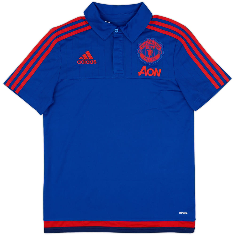 2015-16 Manchester United adidas Polo Shirt - 9/10 - (13-14 Years)