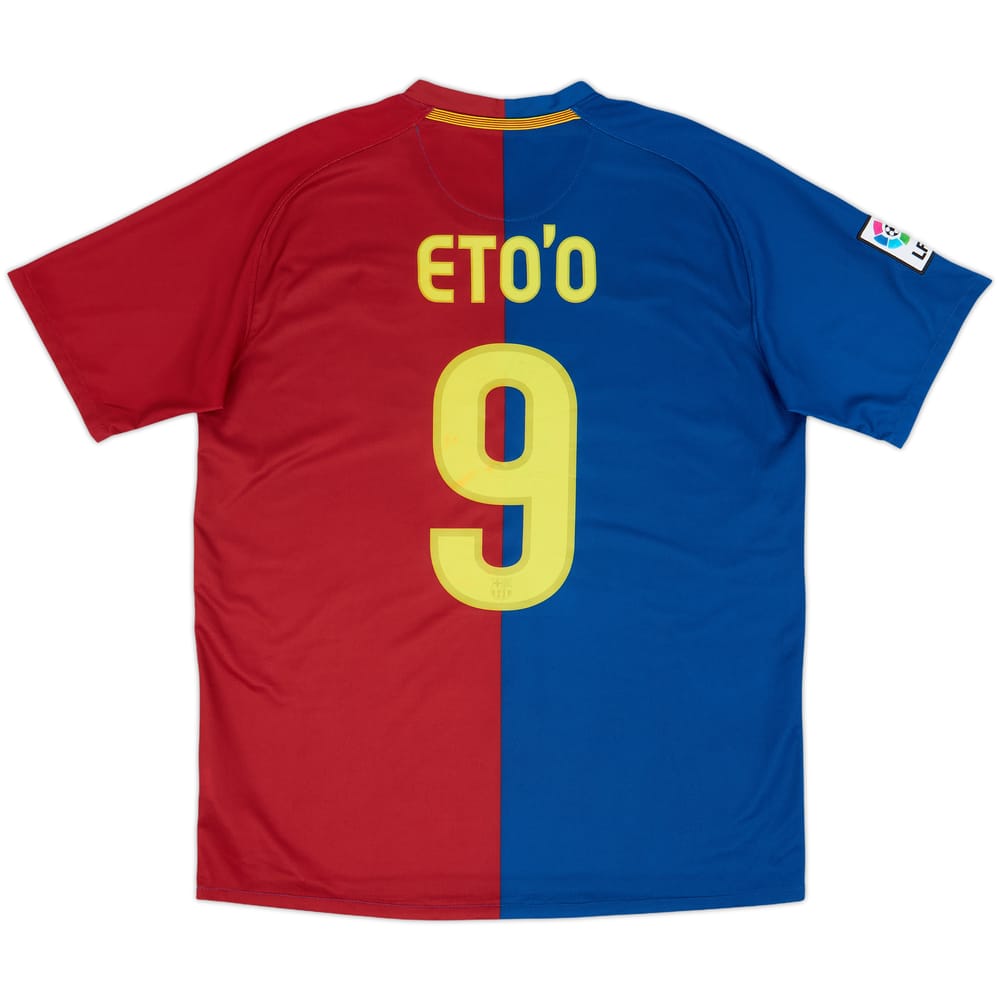 2008-09 Barcelona Home Shirt Eto'o #9 - 7/10 - (L)