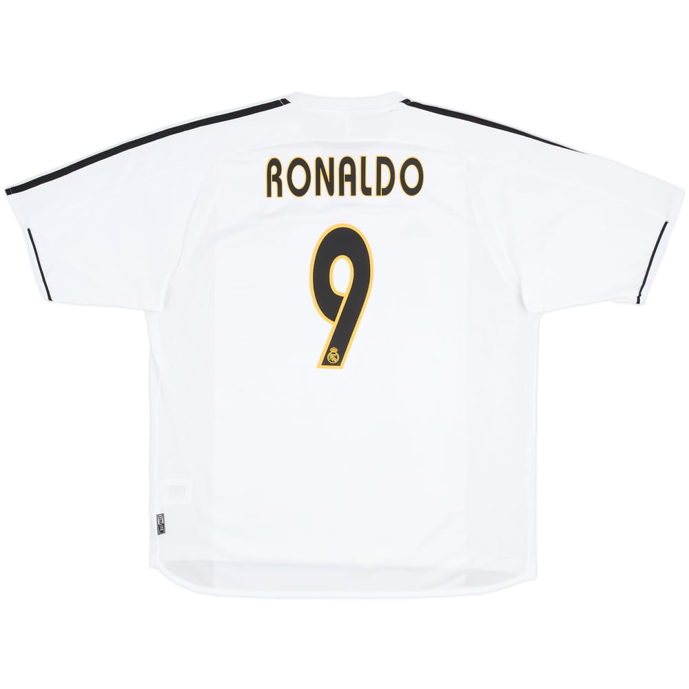 2003-04 Real Madrid Home Shirt Ronaldo #9 - 8/10 - (XL)