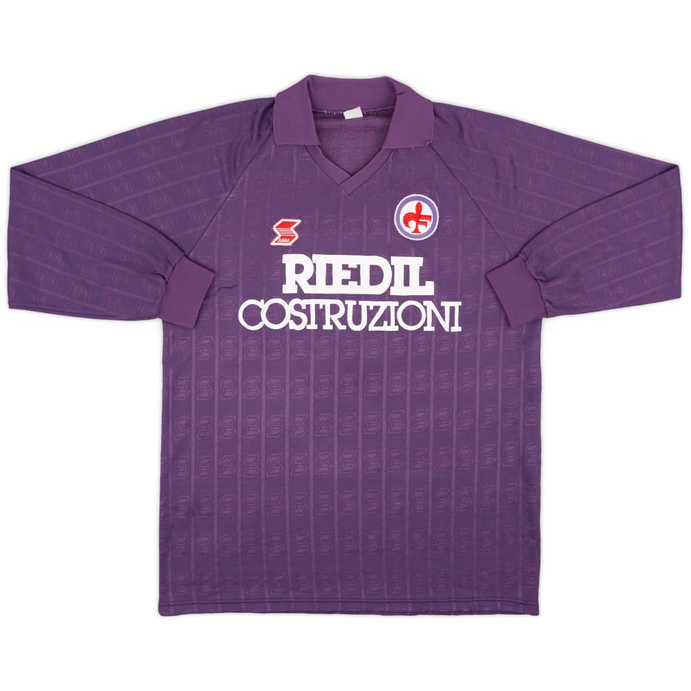 1988-90 Fiorentina Match Issue Home L/S Shirt #6