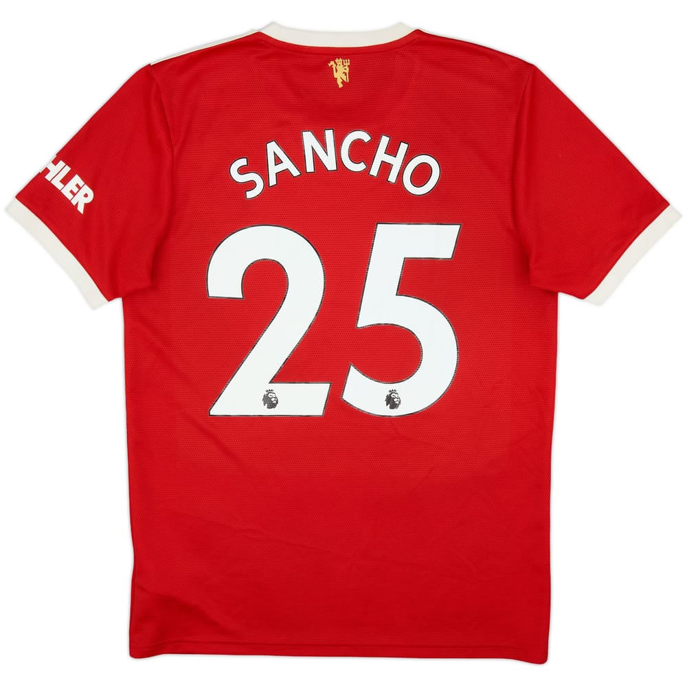 2021-22 Manchester United Home Shirt Sancho #25 - 6/10 - (M)