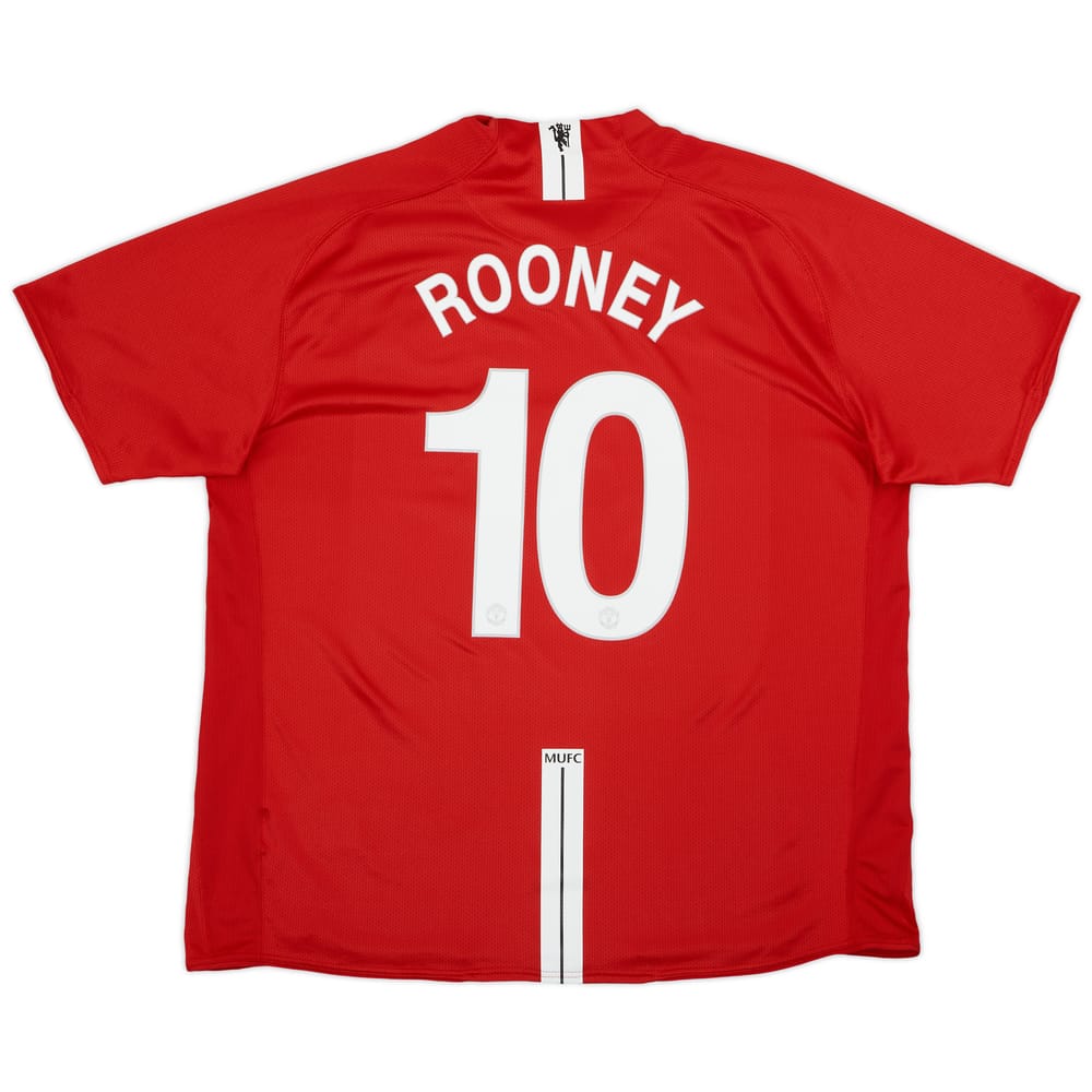 2007-09 Manchester United Home Shirt Rooney #10 - 8/10 - (3XL)