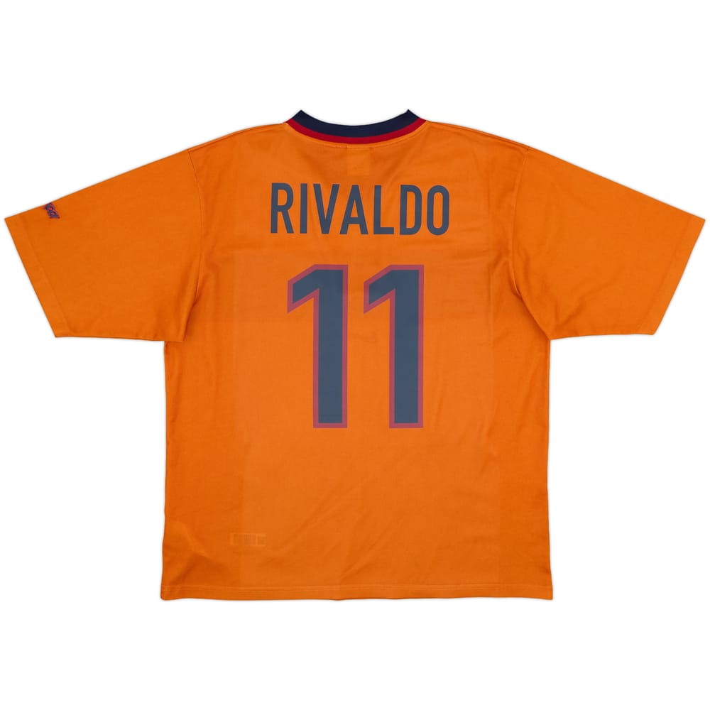 1998-00 Barcelona Basic Third Shirt Rivaldo #11 - 10/10 - (L)
