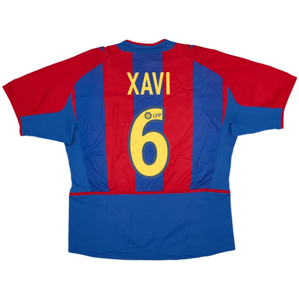 2002-03 Barcelona Home Shirt Xavi #6 - 8/10 - (L)
