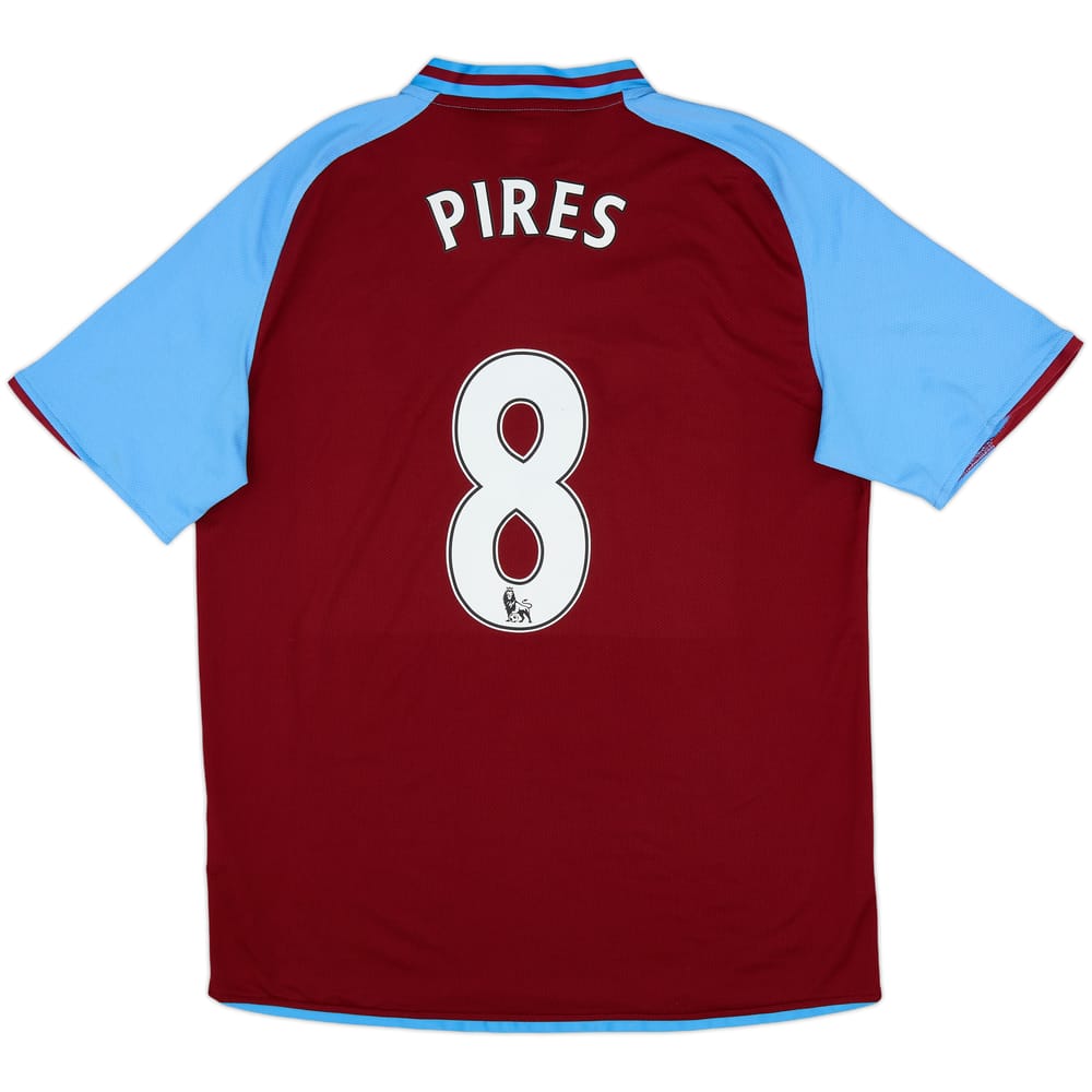 2008-09 Aston Villa Home Shirt Pires #8 - 8/10 - (L)