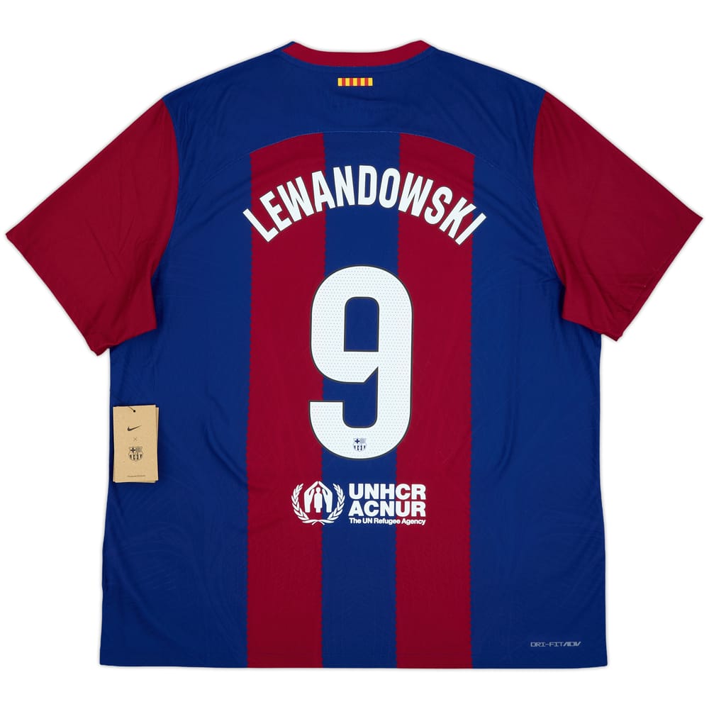 2023-24 Barcelona Authentic Home Shirt Lewandowski #9 (XXL)