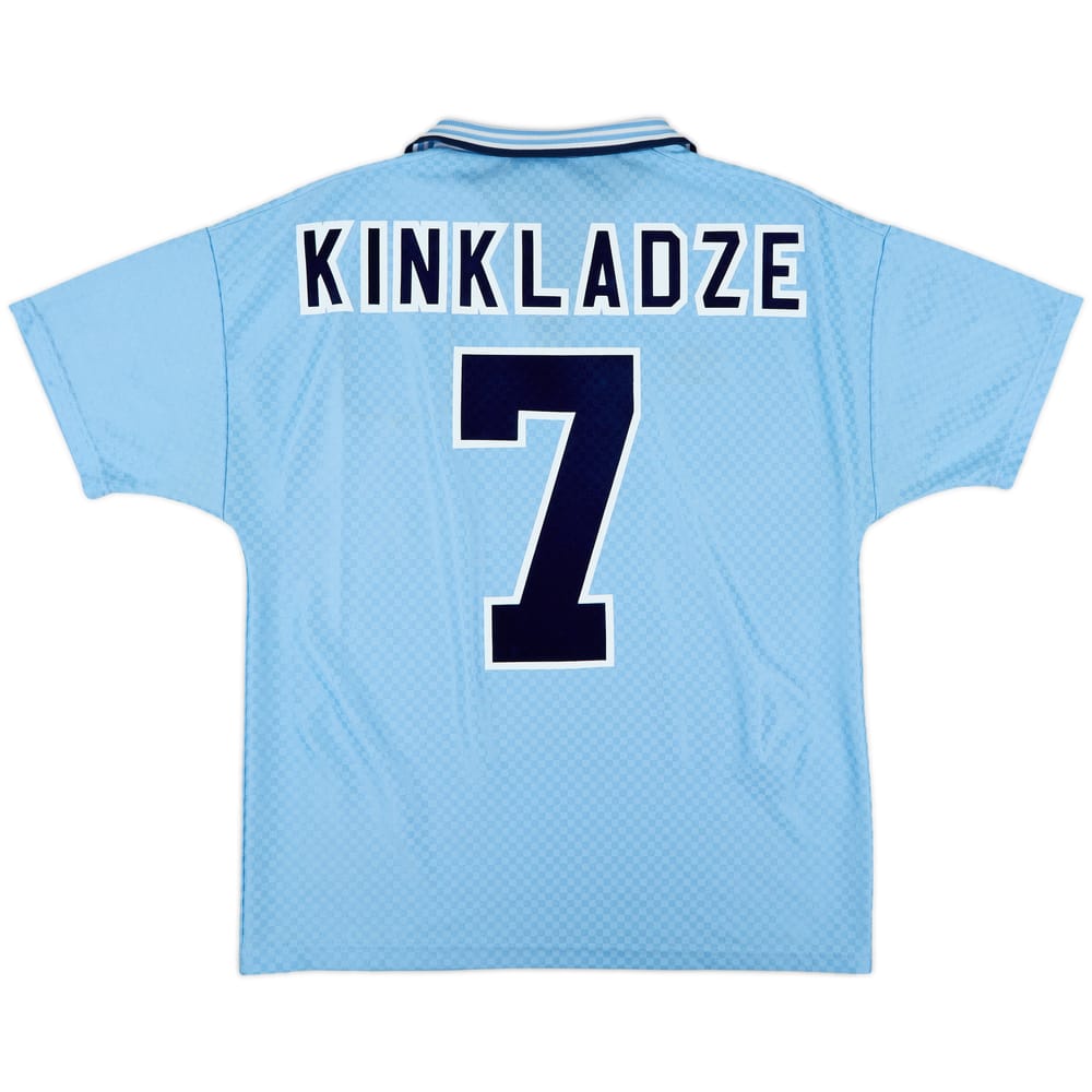 1995-97 Manchester City Home Shirt Kinkladze #7 - 8/10 - (M)