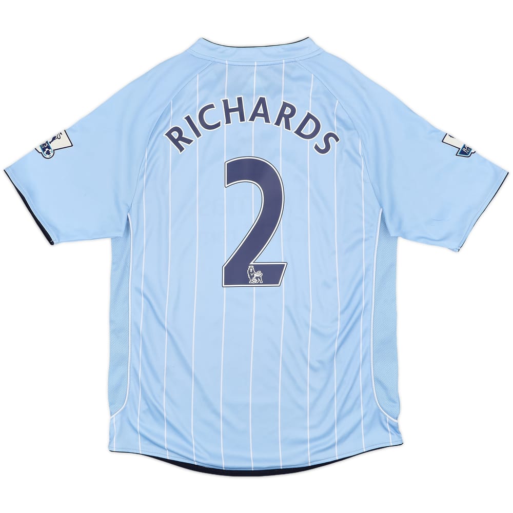 2007-08 Manchester City Home Shirt Richards #2 - 8/10 - (L)