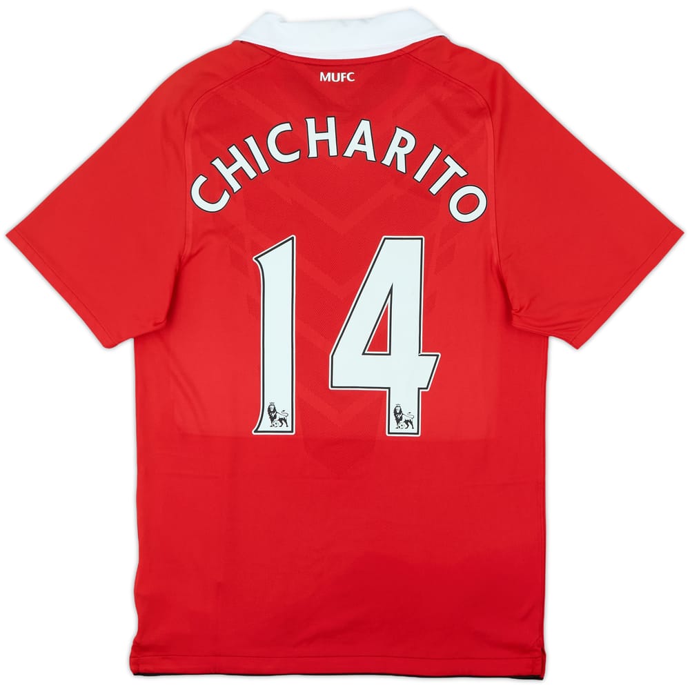 2010-11 Manchester United Home Shirt Chicharito #14 - 7/10 - (S)