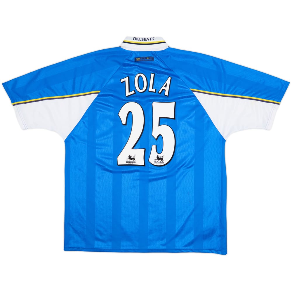 1997-99 Chelsea Home Shirt Zola #25 - 8/10 - (XXL)