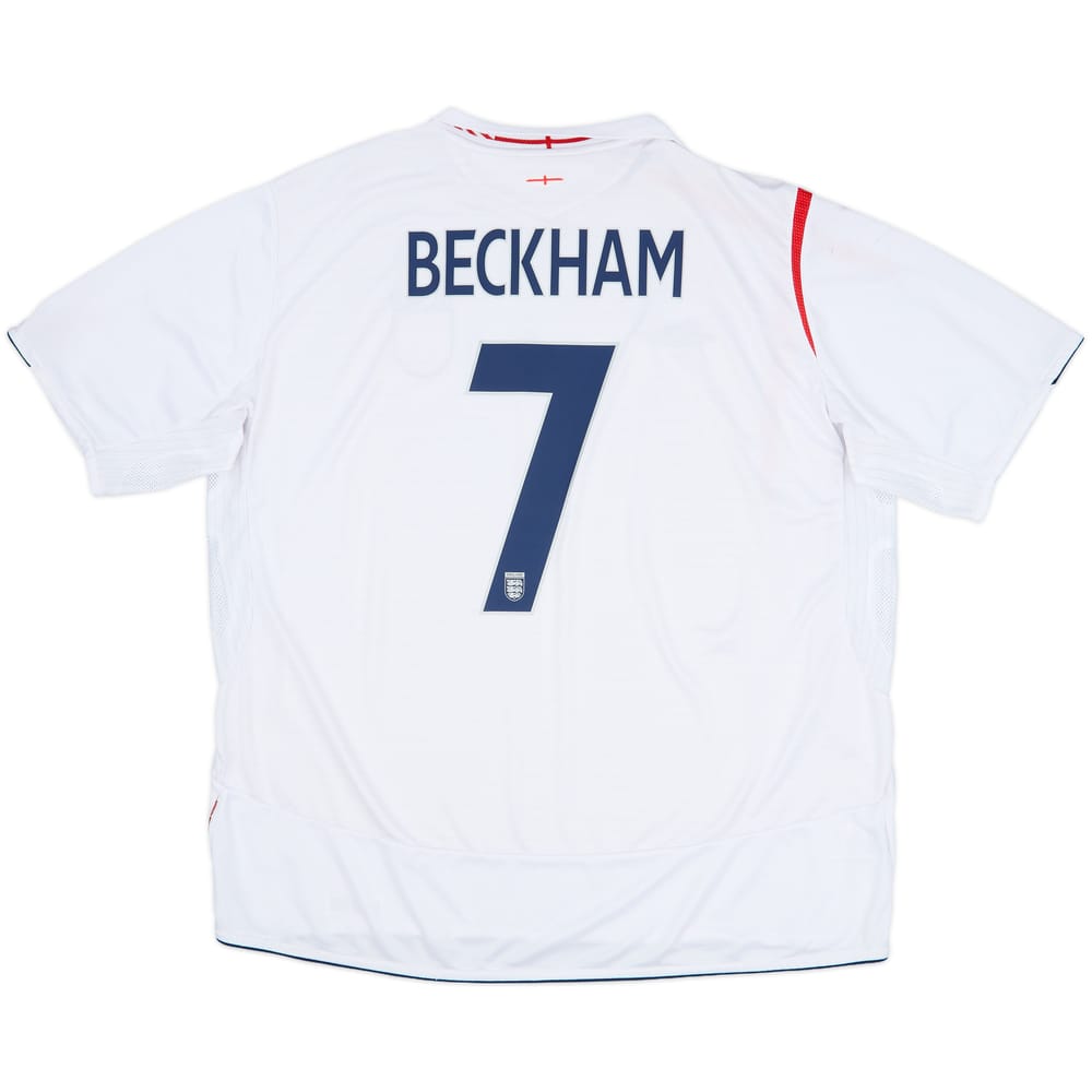 2005-07 England Home Shirt Beckham #7 - 6/10 - (3XL)
