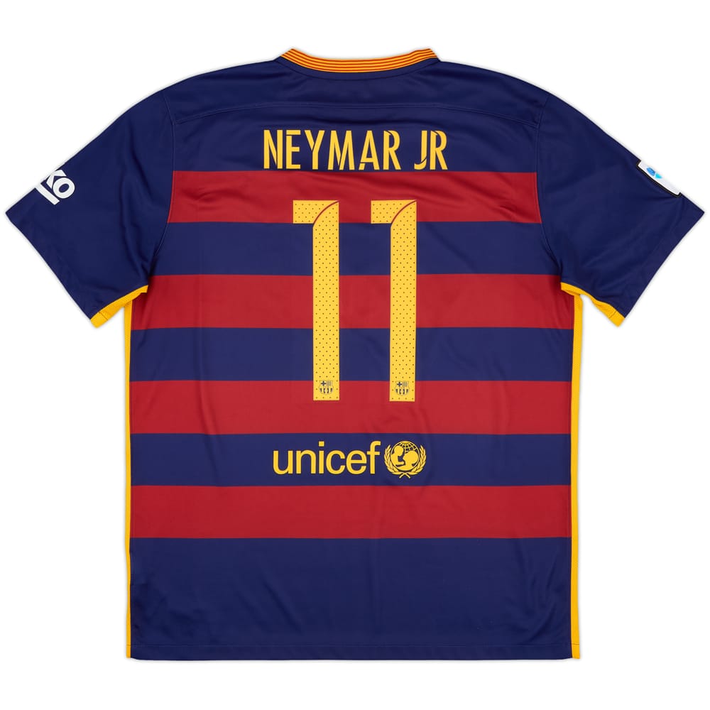 2015-16 Barcelona Home Shirt Neymar Jr #11 - 8/10 - (XL)