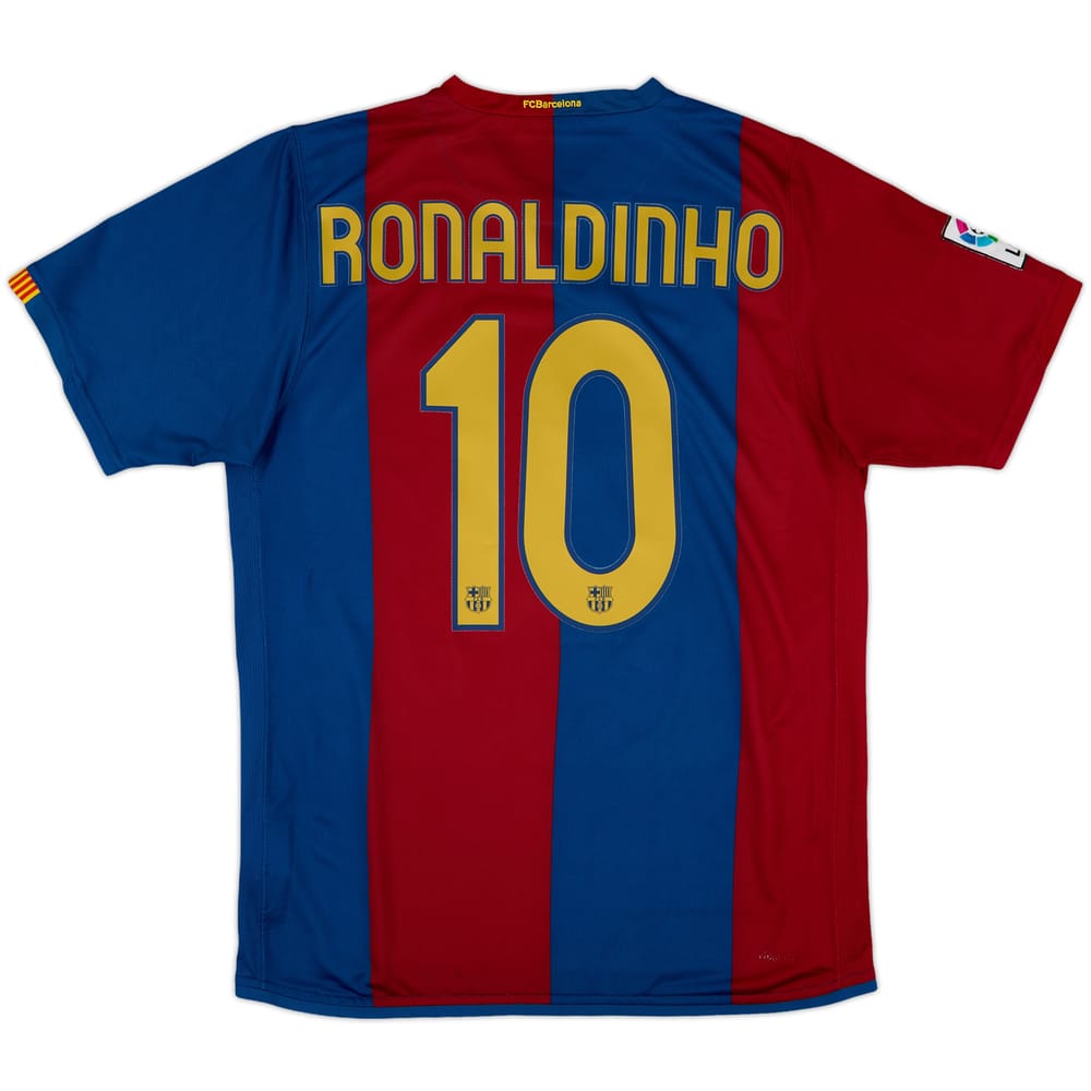 2006-07 Barcelona Home Shirt Ronaldinho #10 - 8/10 - (M)