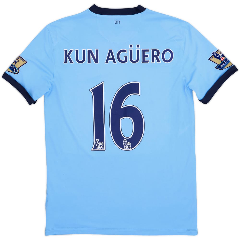2014-15 Manchester City Home Shirt Kun Aguero #16 - 7/10 - (M)