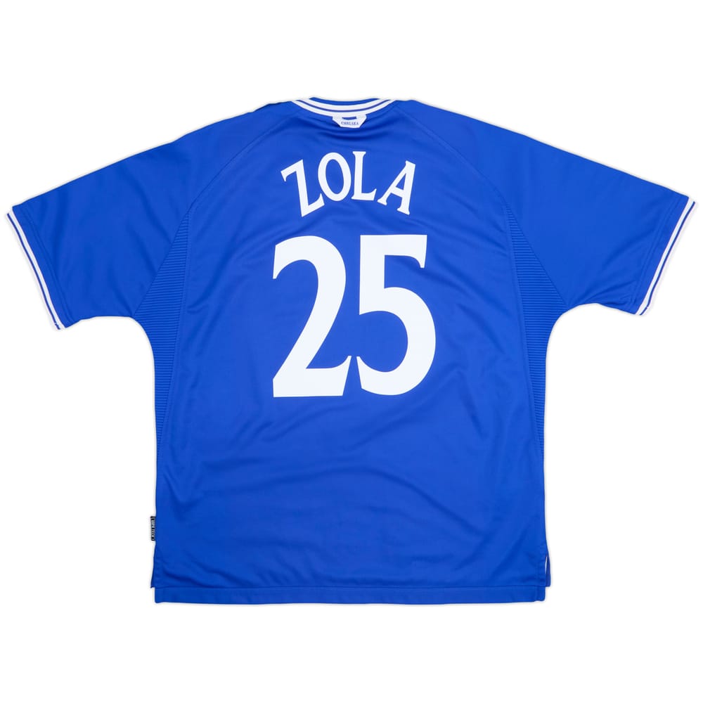 1999-01 Chelsea Home Shirt Zola #25 - 8/10 - (XXL)