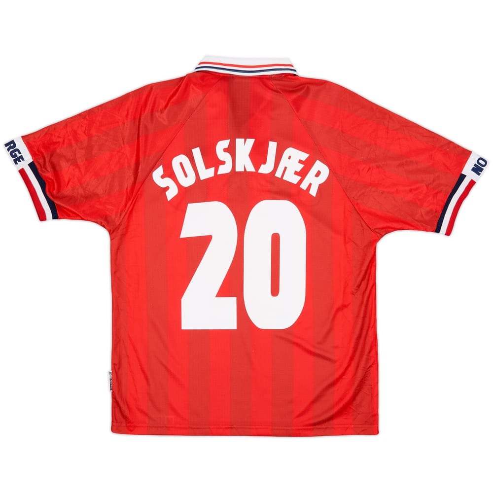 1998-00 Norway Home Shirt Solskjaer #20 - 8/10 - (M)