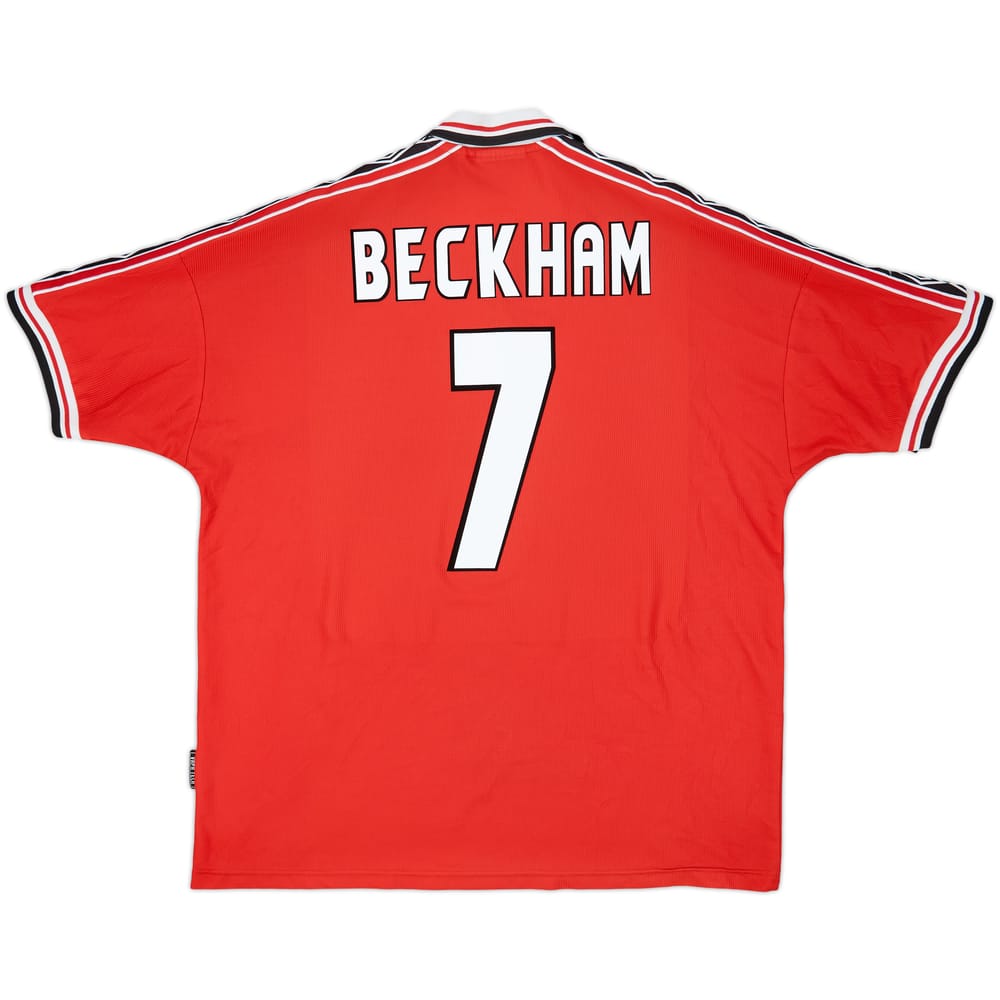 1998-00 Manchester United Home Shirt Beckham #7 - 7/10 - (XXL)