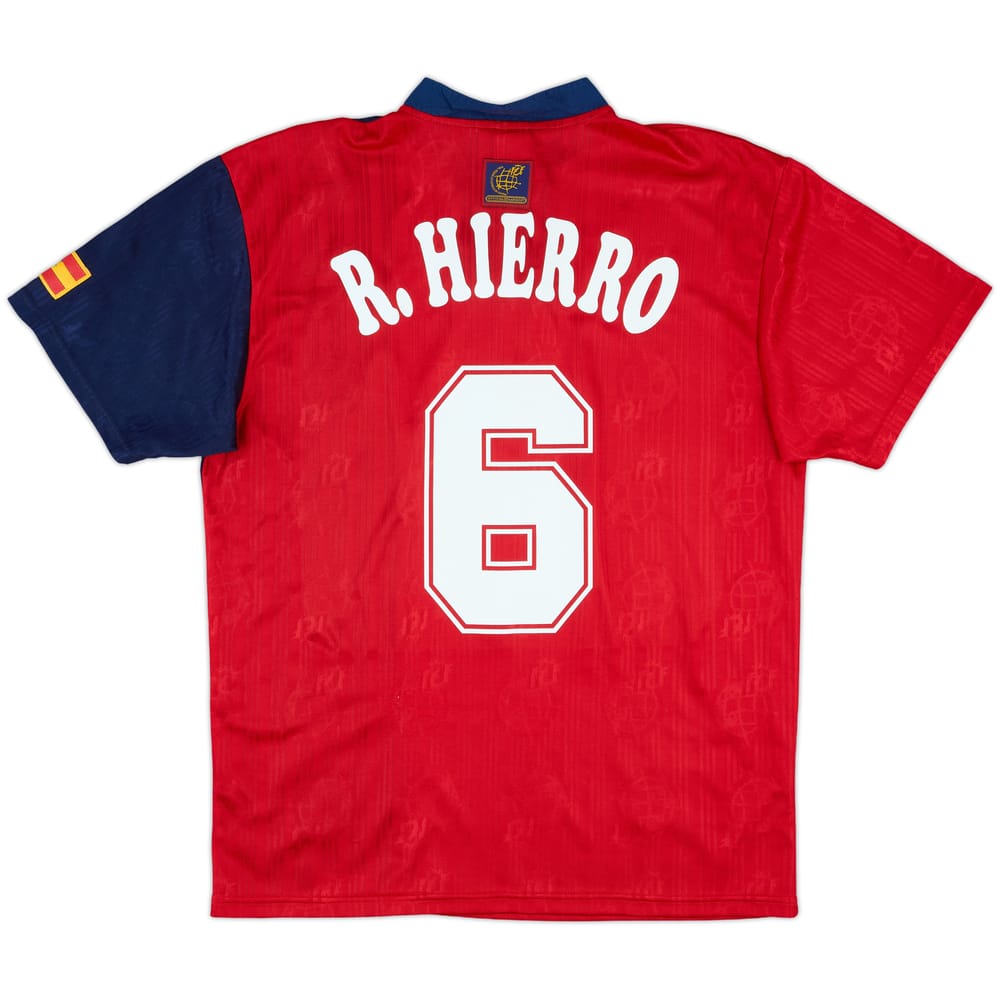 1996-98 Spain Home Shirt R.Hierro #6 - 9/10 - (M)