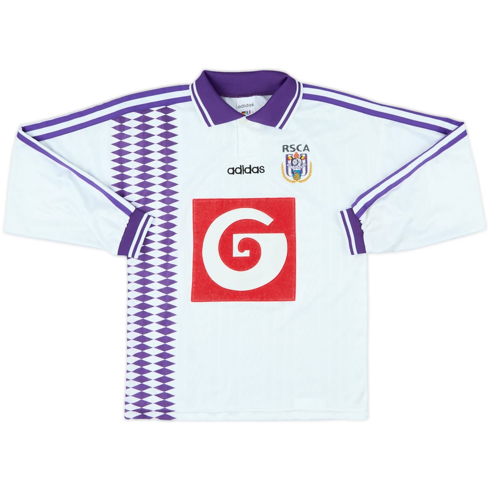 1995-96 Anderlecht Home L/S Shirt - 8/10 - (S.Boys)