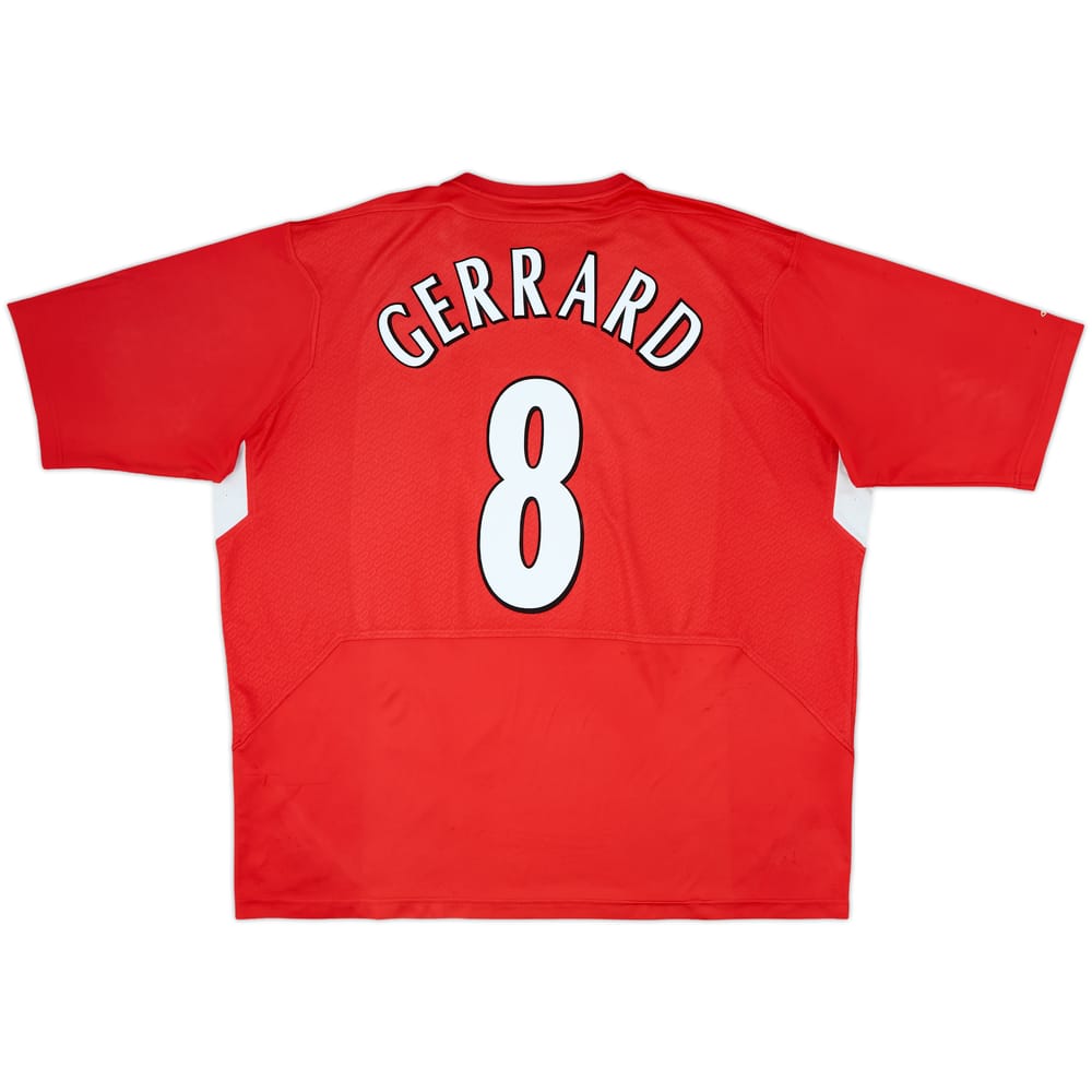 2004-06 Liverpool Home Shirt Gerrard #8 - 7/10 - (XXL)