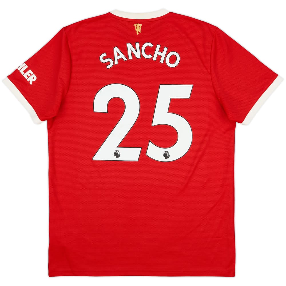 2021-22 Manchester United Home Shirt Sancho #25 - 7/10 - (L)