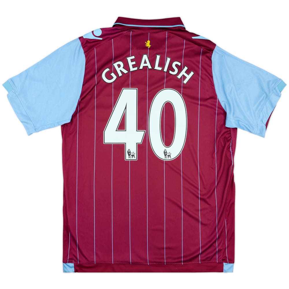 2014-15 Aston Villa Home Shirt Grealish #40 - 6/10 - (L)