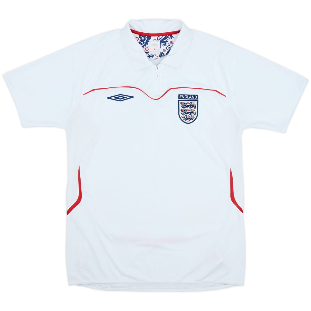 2007-08 England Umbro 1/4 Zip Polo Shirt - 7/10 - (M)