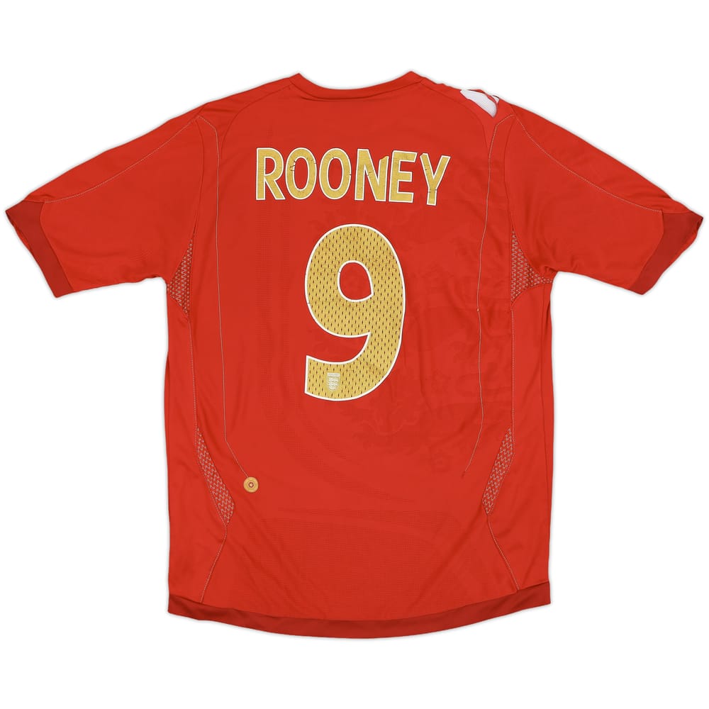 2006-08 England Away Shirt Rooney #9 - 5/10 - (S)