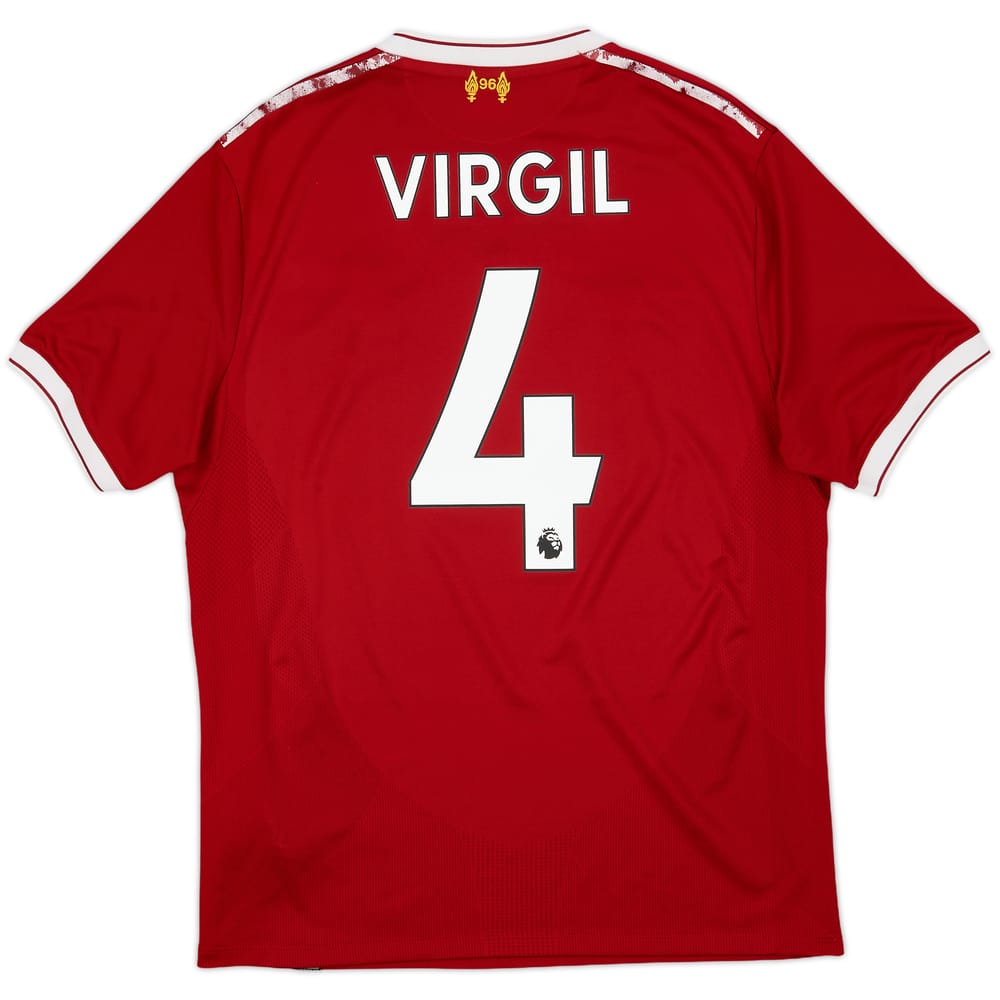 2017-18 Liverpool 125 Years Home Shirt Virgil #4 - 5/10 - (M)