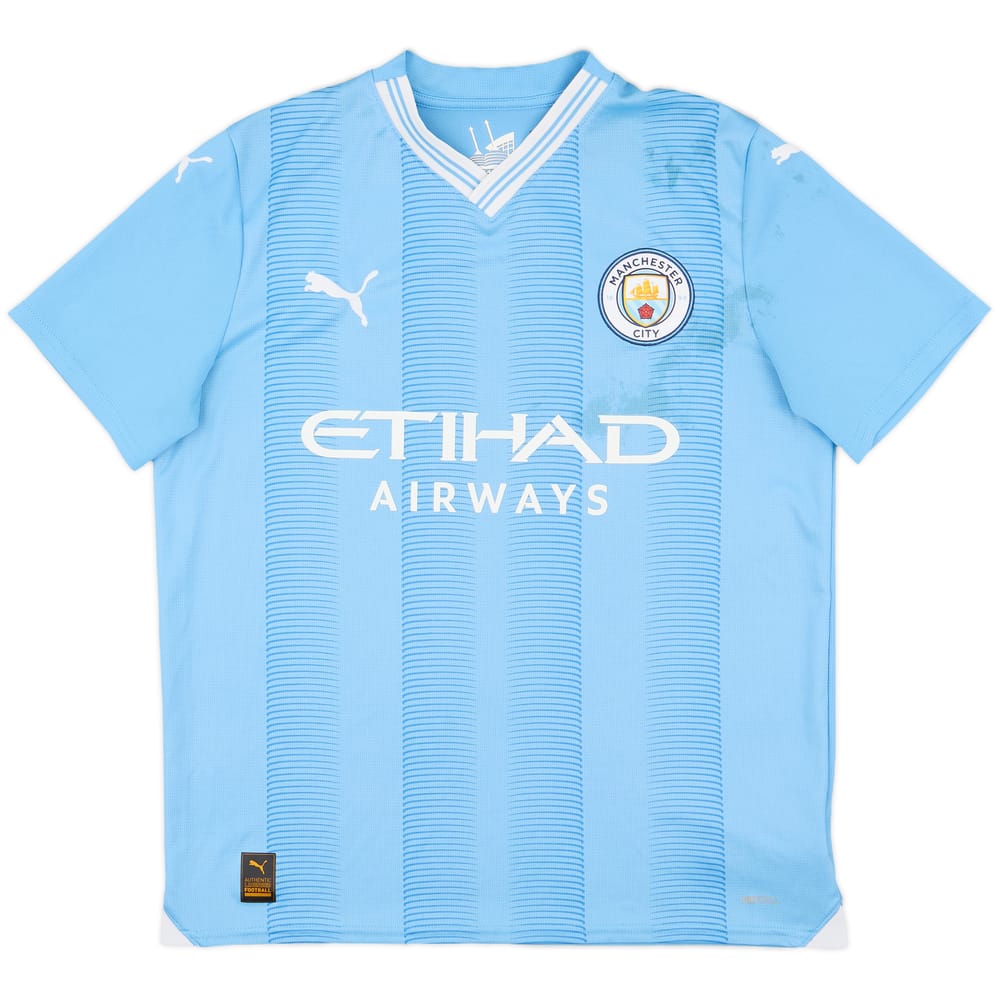 2023-24 Manchester City Home Shirt - 5/10 - (XL.Boys)
