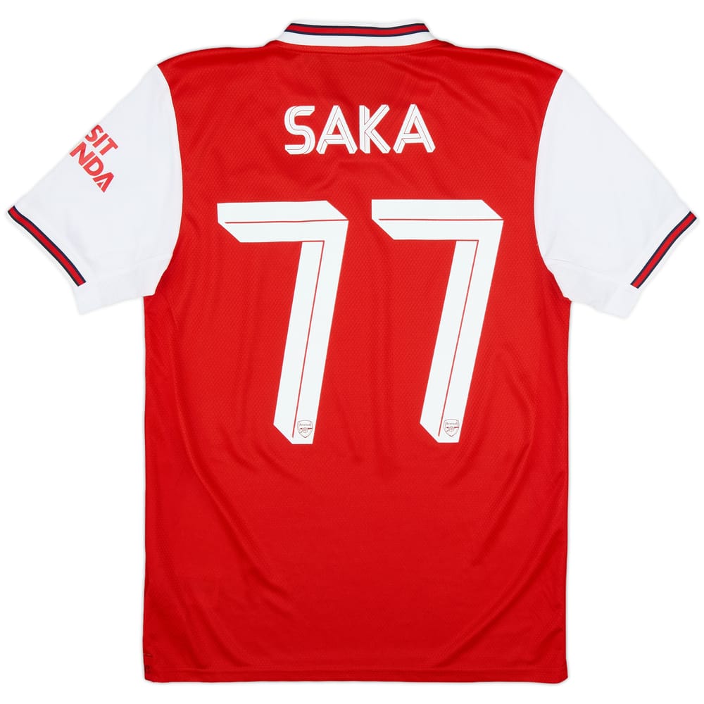 2019-20 Arsenal Home Shirt Saka #77 - 9/10 - (S)