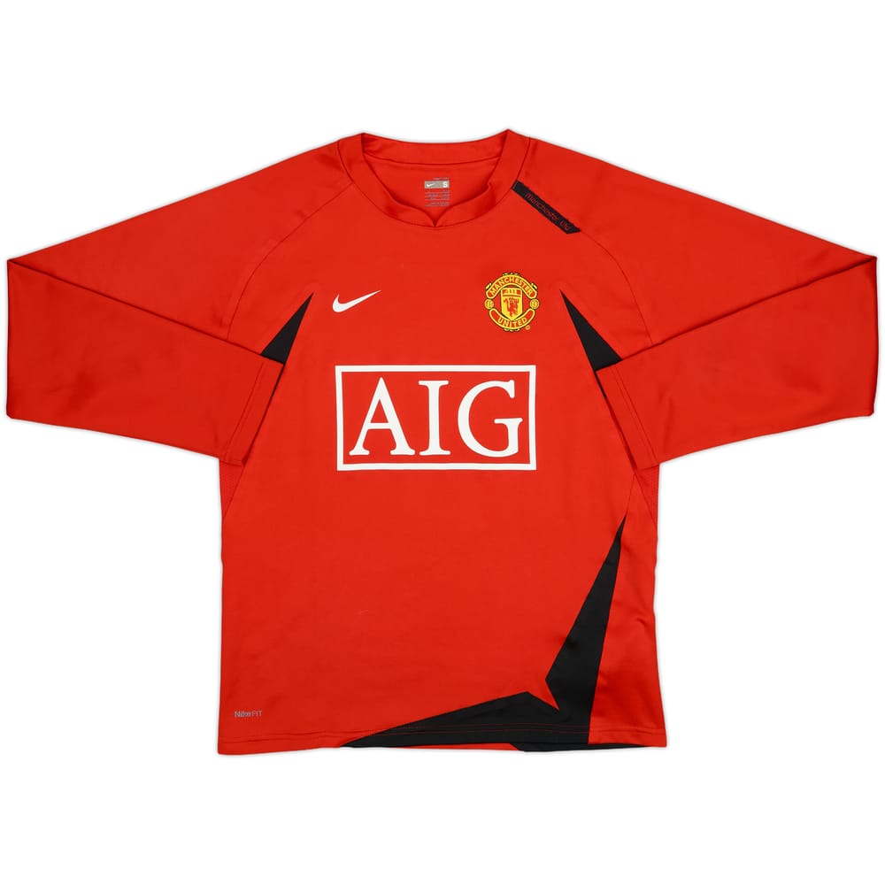 2007-08 Manchester United Nike Sweat Top - 8/10 - (S)