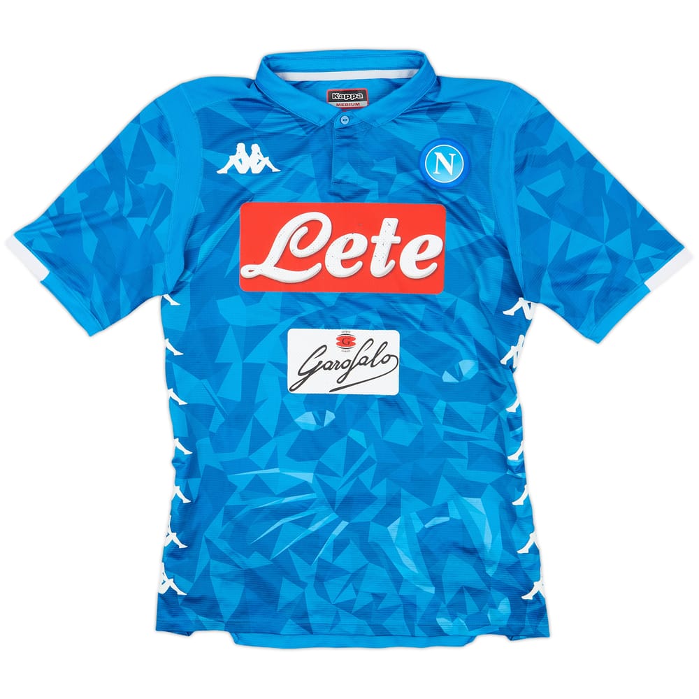 2018-19 Napoli Authentic Signed Home Shirt - 7/10 - (M)