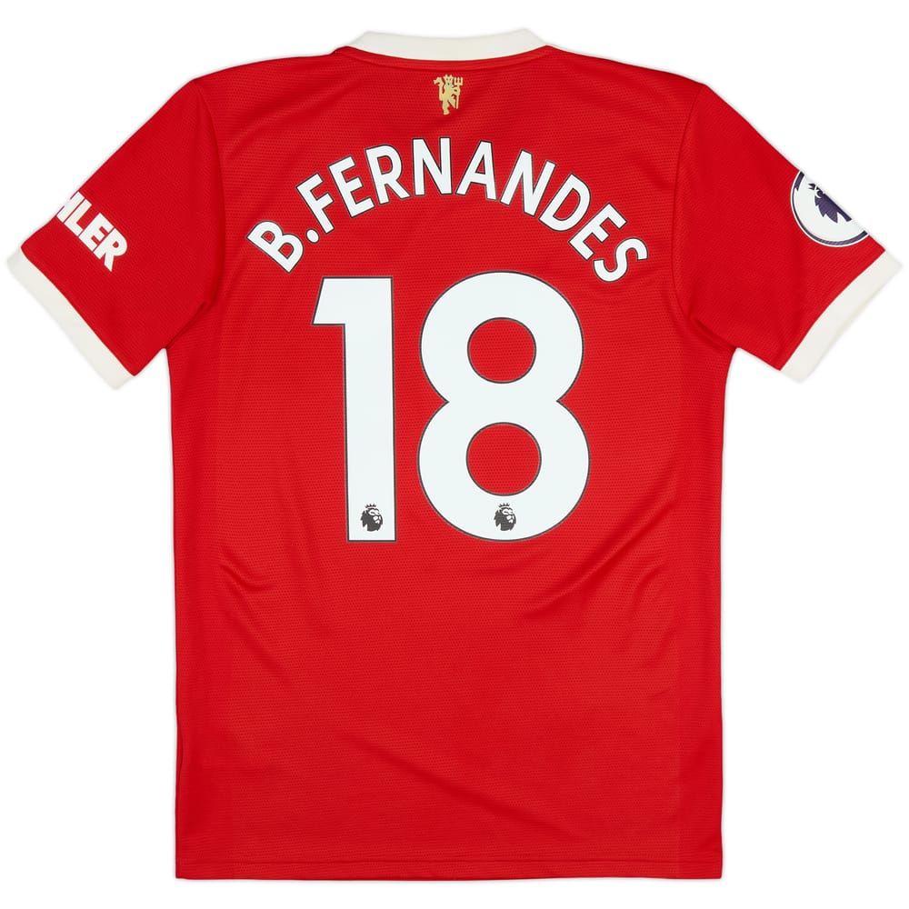 2021-22 Manchester United Home Shirt B.Fernandes #18 - 7/10 - (S)