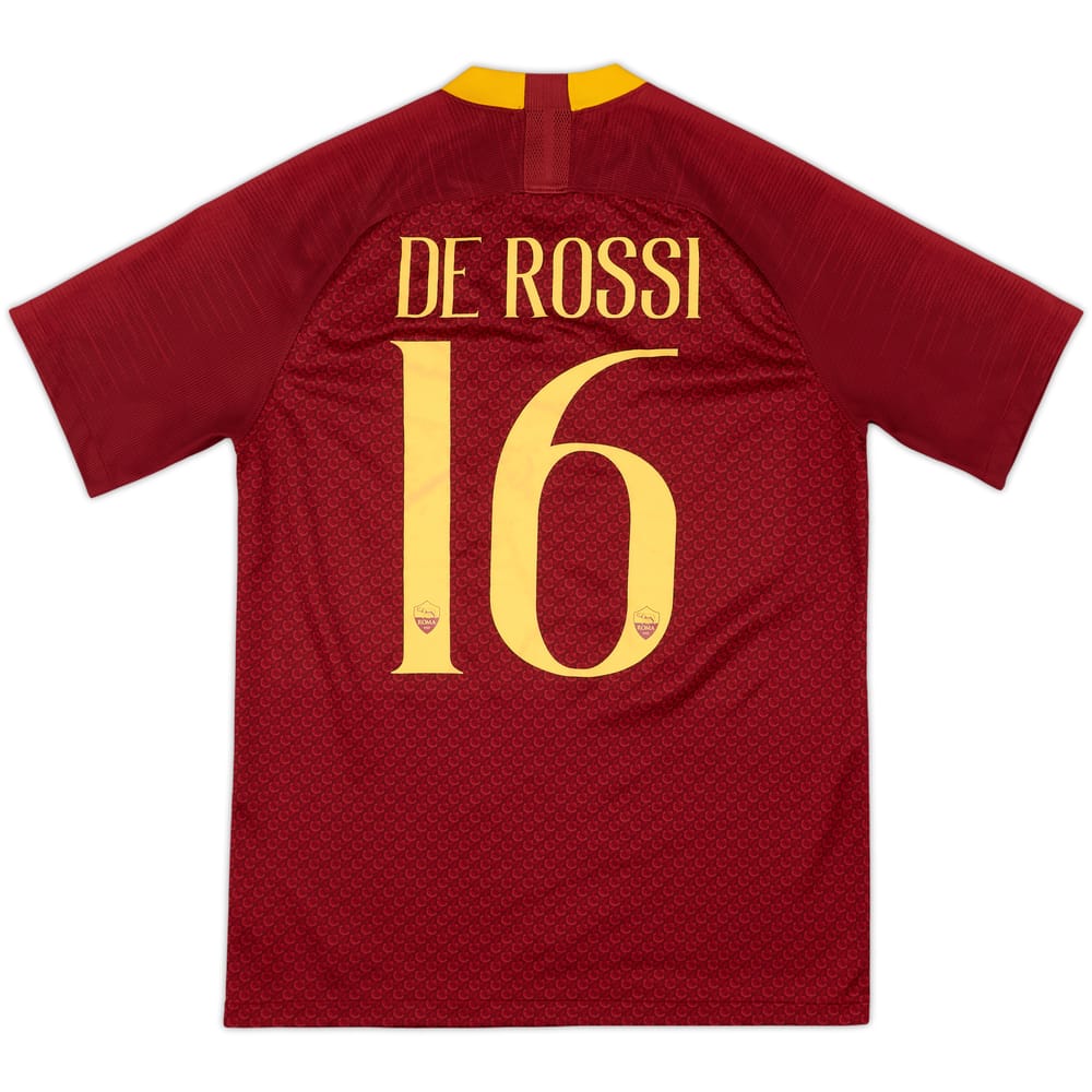 2018-19 Roma Home Shirt De Rossi #16 - 7/10 - (S)
