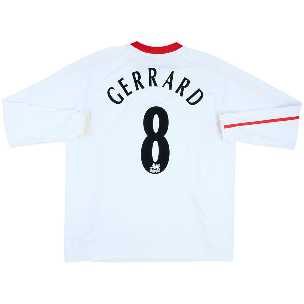 2005-06 Liverpool Away L/S Shirt Gerrard #8 - 8/10 - (XL)