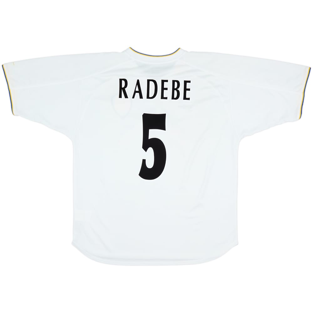 2000-02 Leeds United Home Shirt Radebe #5 - 8/10 - (L)
