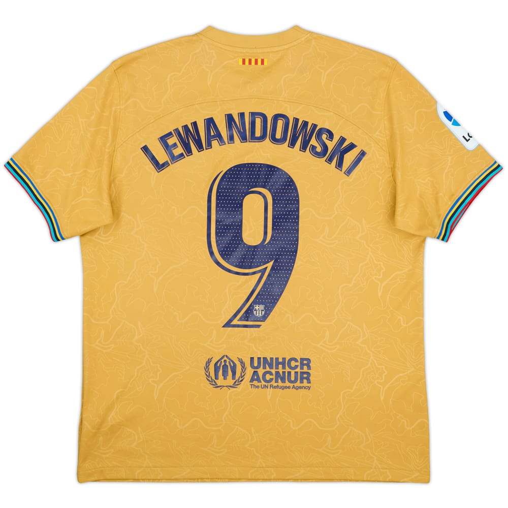 2022-23 Barcelona Away Shirt Lewandowski #9 - 8/10 - (L)