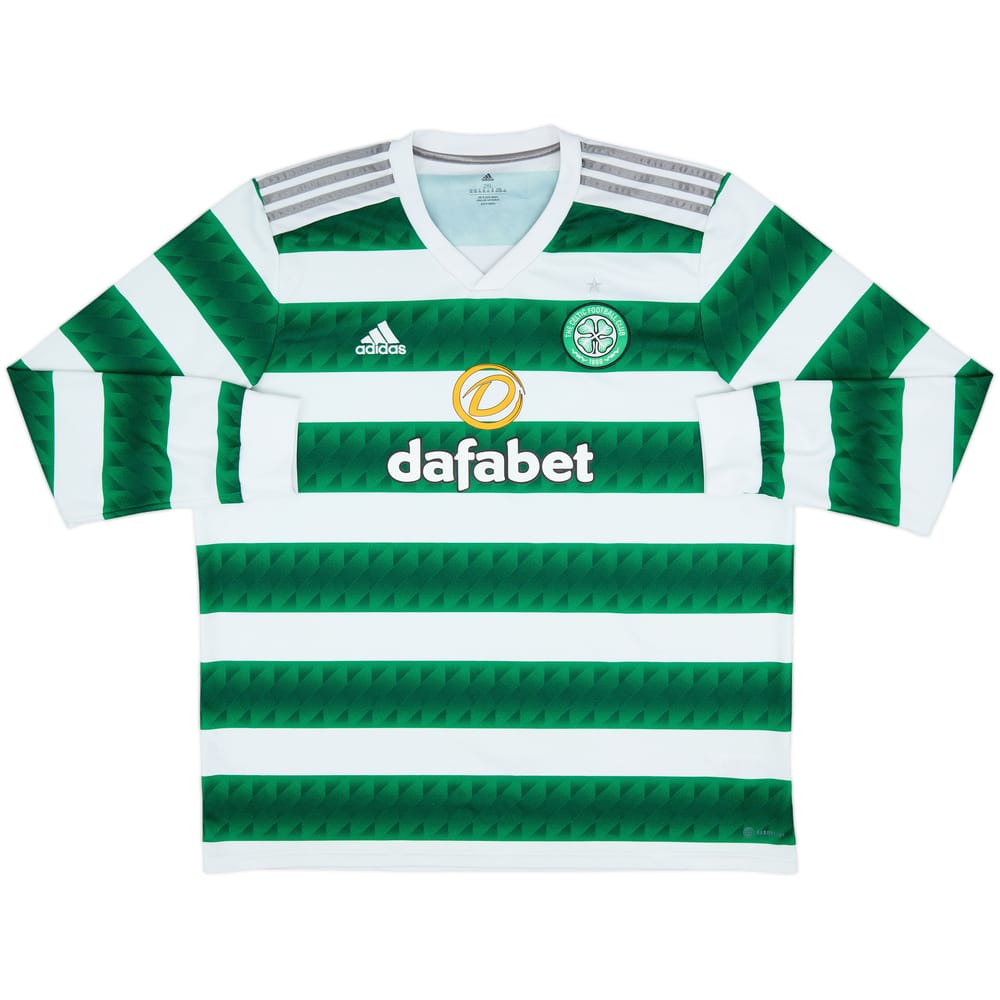 2022-23 Celtic Home L/S Shirt - 8/10 - (XXL)