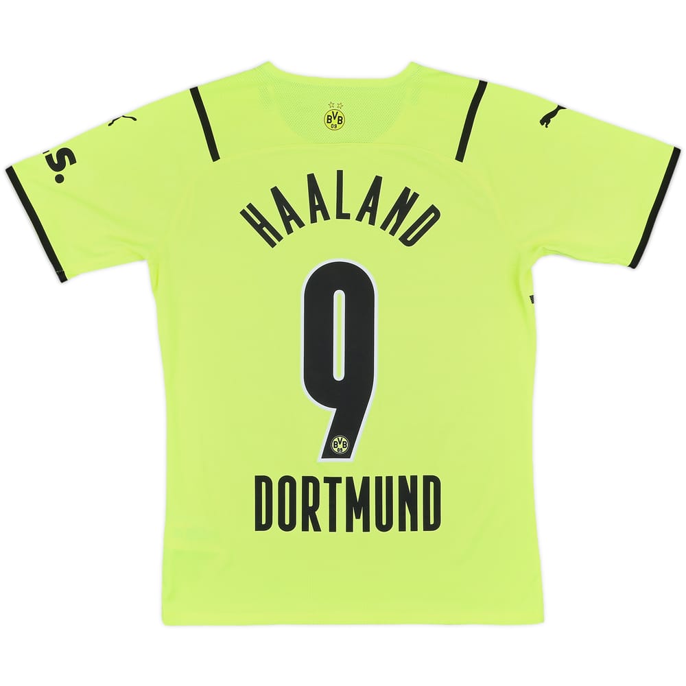 2021-22 Borussia Dortmund Authentic European Home Shirt Haaland #9 - 10/10 - (S)