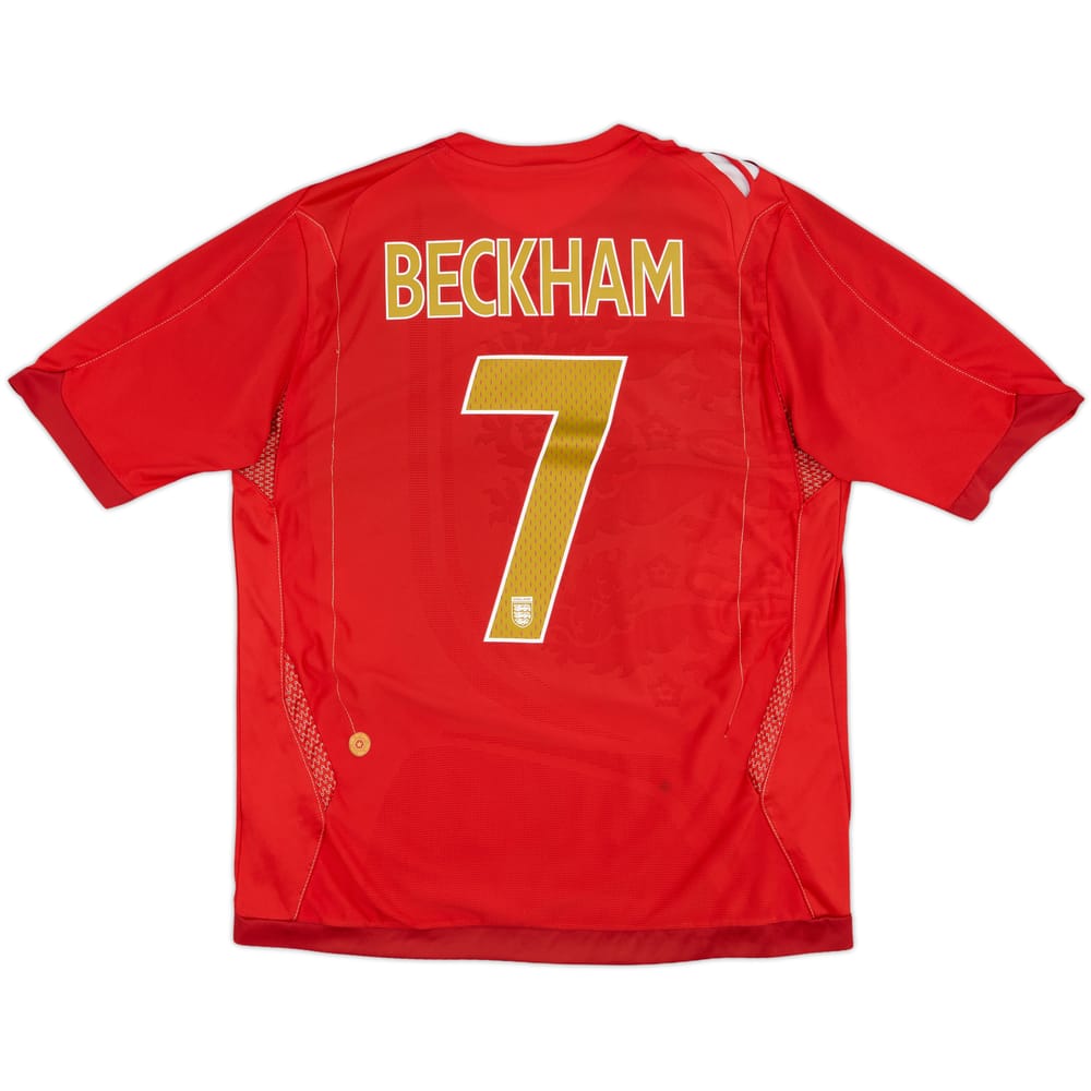 2006-08 England Away Shirt Beckham #7 - 6/10 - (L)