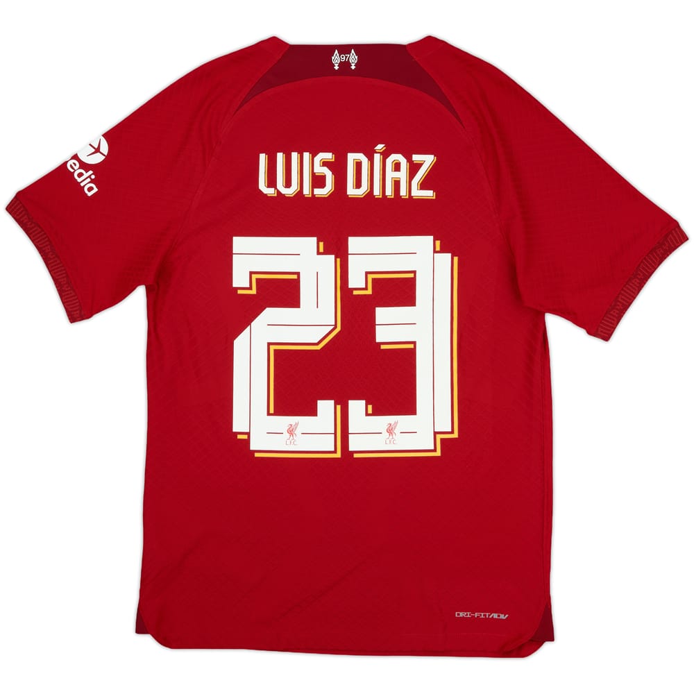 2022-23 Liverpool Authentic Home Shirt Luis Diaz #23 - 10/10 - (M)
