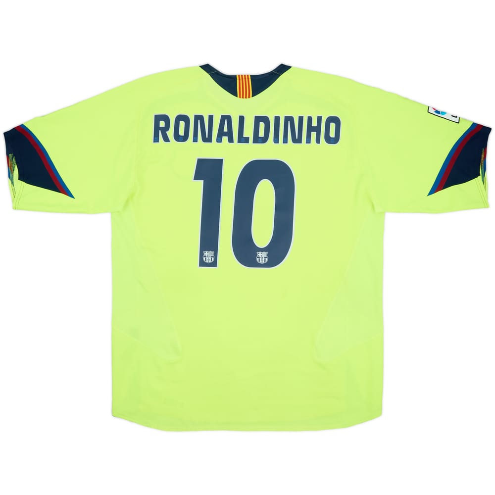 2005-06 Barcelona Away Shirt Ronaldinho #10 - 8/10 - (XL)